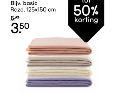 Aanbieding: Plaid Cindy - roze - 125x150 cm