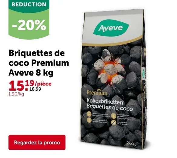 Offre: Briquettes de coco Premium