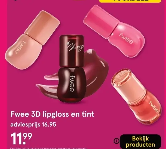 Aanbieding: Fwee 3D lipgloss en tint