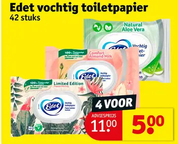 Aanbieding: Edet vochtig toiletpapier