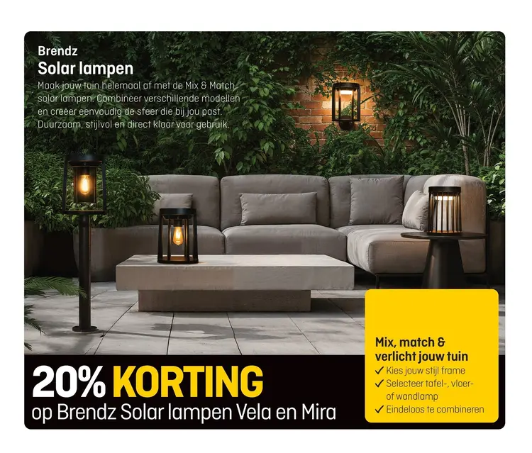 Aanbieding: Solar lampen Vela en Mira