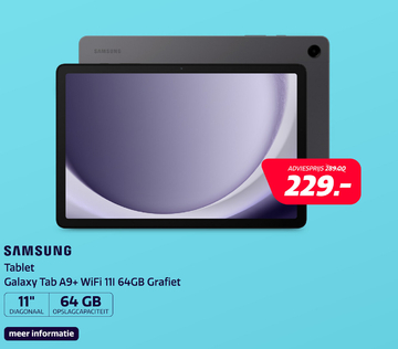 Aanbieding: Samsung Tablet Galaxy Tab A9+ 5G 11I 64GB Grafiet