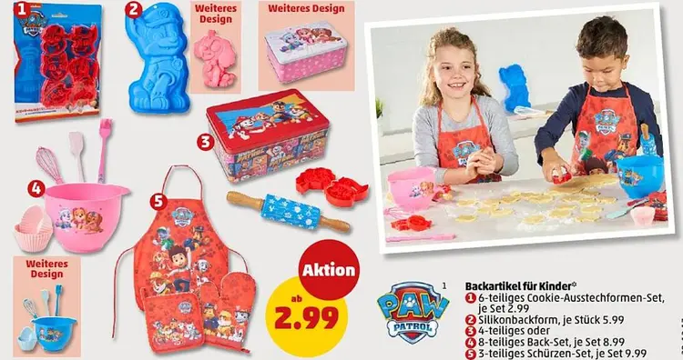 Aanbieding: Backartikel für Kinder