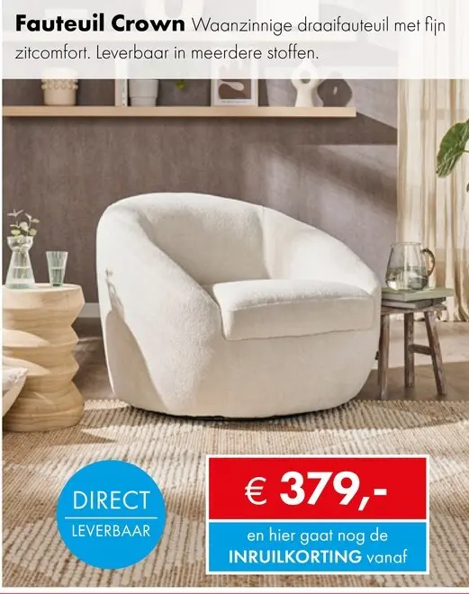 Promotie: Crown fauteuil