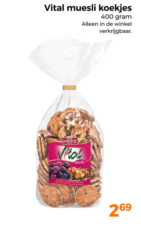Aanbieding: Vital muesli koekjes