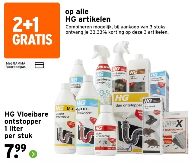 Aanbieding: HG artikelen