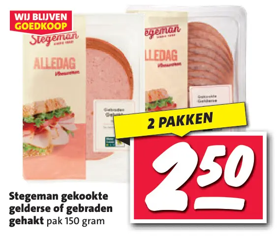 Aanbieding: Stegeman gekookte gelderse of gebraden gehakt
