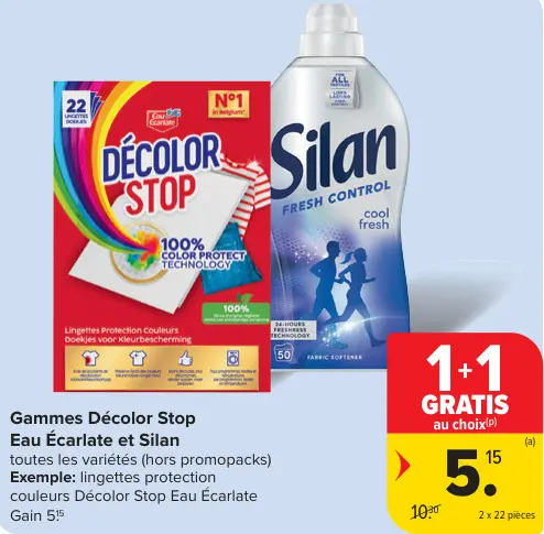 Offre: Gammes Décolor Stop Eau Écarlate et Silan