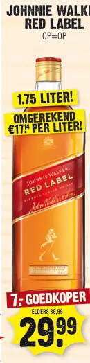 Aanbieding: Johnnie walker Red Label
