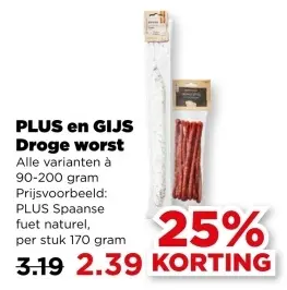 Aanbieding: Droge worst