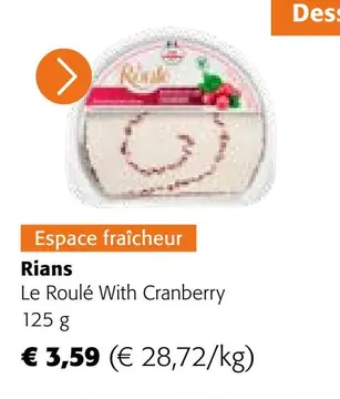 Offre: Le Roulé With Cranberry