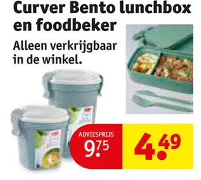 Aanbieding: Curver Bento lunchbox en foodbeker