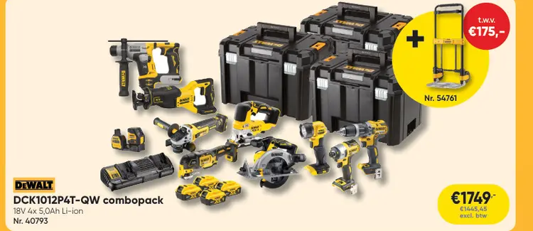 Promotie: DCK1012P4T-QW combopack