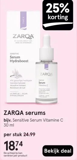 Aanbieding: ZARQA serums