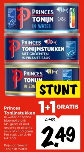 Aanbieding: Princes Tonijnstukken