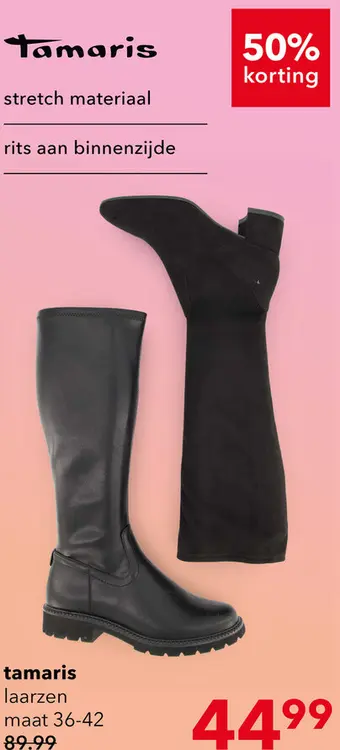 Aanbieding: Tamaris hoge dames laarzen zwart