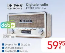 Promotie: Digitale radio retro DAB-18LW