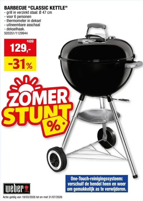 Promotie: Weber Original Kettle 47cm