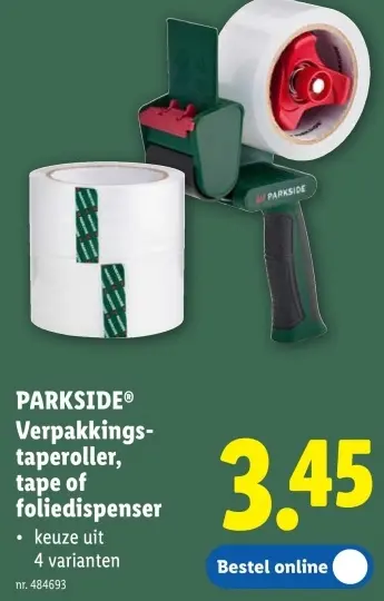 Promotie: Verpakkings-taperoller, tape of foliedispenser