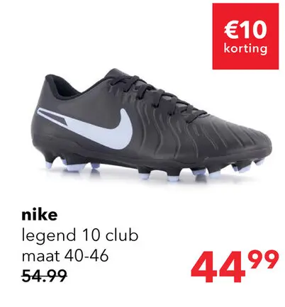 Aanbieding: Tiempo Legend 10 Club MG heren voetbalschoenen zwart
