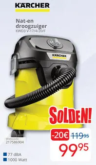 Aanbieding: Nat-en droogzuiger KWD3 V-17/4/20/F
