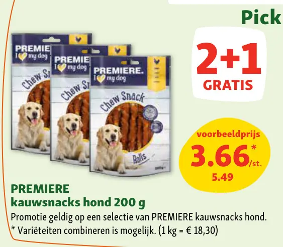 Aanbieding: kauwsnacks hond