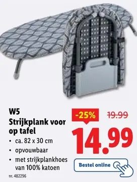 Aanbieding: Strijkplank voor op tafel