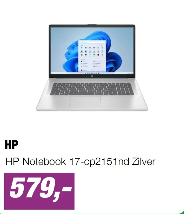 Aanbieding: HP Notebook 17-cp2151nd Zilver