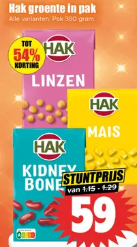 Aanbieding: Hak groente in pak