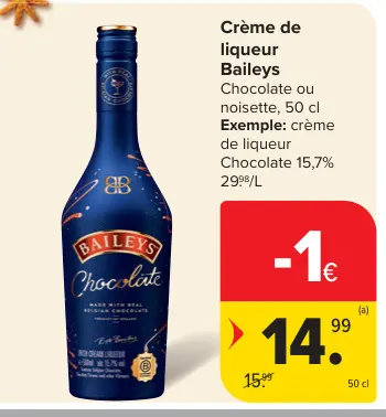 Offre: Crème de liqueur Baileys