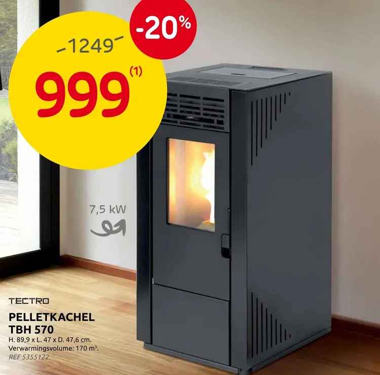 Promotie: Pelletkachel tbh 570