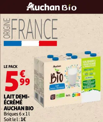 Promotie: Lait demi-écrémé