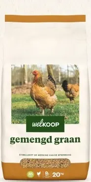 Aanbieding: gemengd graan kippen