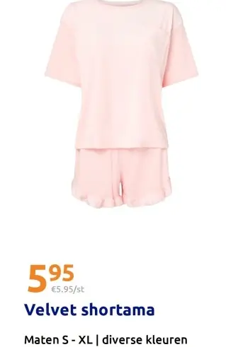 Aanbieding: Velvet shortama