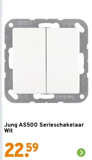 Aanbieding: AS500 Serieschakelaar Wit