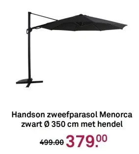Aanbieding: Handson zweefparasol Menorca zwart