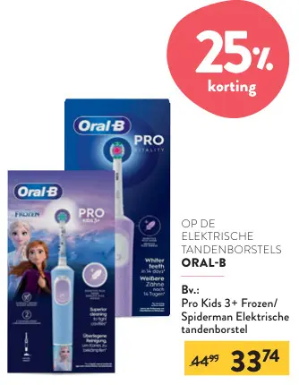 Promotie: Pro Kids 3+ Frozen/Spiderman Elektrische tand