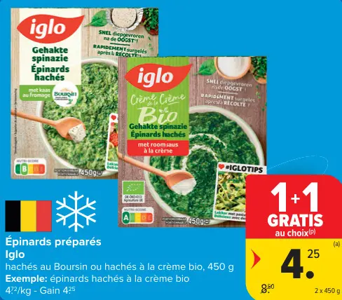 Offre: Épinards préparés