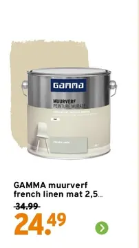 Aanbieding: GAMMA muurverf french linen mat