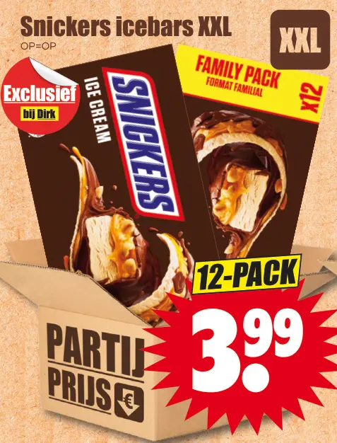 Aanbieding: Snickers icebars XXL