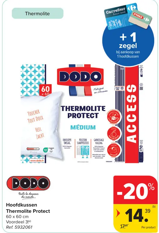 Promotie: Hoofdkussen Thermolite Protect