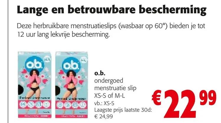 Aanbieding: ondergoed menstruatie slip