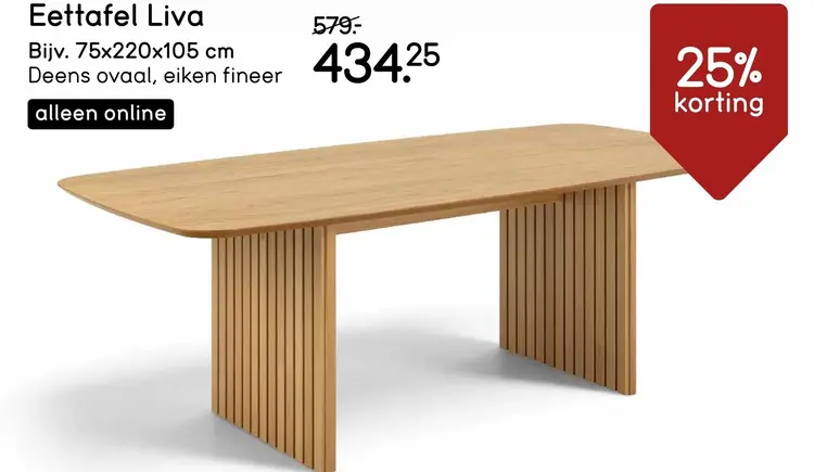 Aanbieding: Eettafel Liva