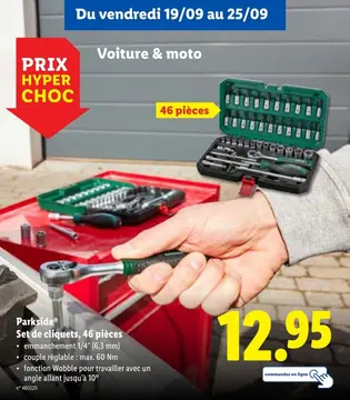 Offre: Set de cliquets, 46 pièces