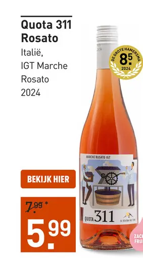 Aanbieding: Quota 311 Rosato 75CL