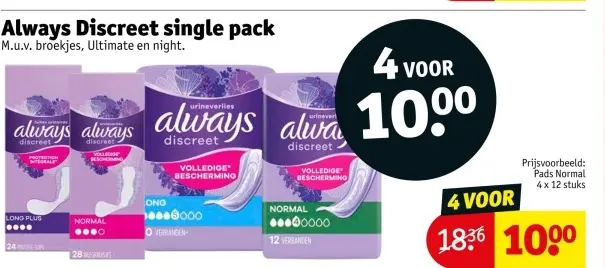 Aanbieding: Discreet single pack
