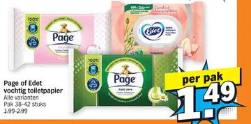 Aanbieding: Page of Edet vochtig toiletpapier