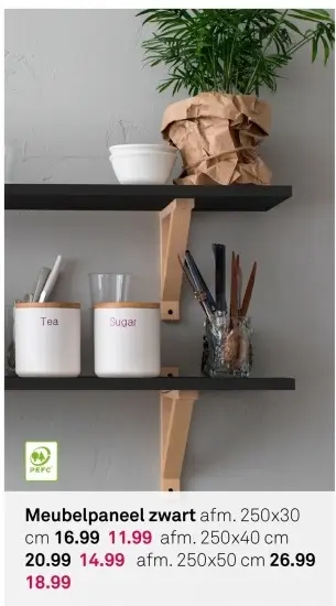 Aanbieding: Meubelpaneel zwart