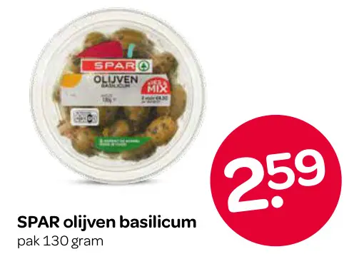 Aanbieding: Olijven basilicum