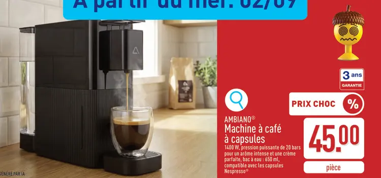 Offre: Machine à café à capsules